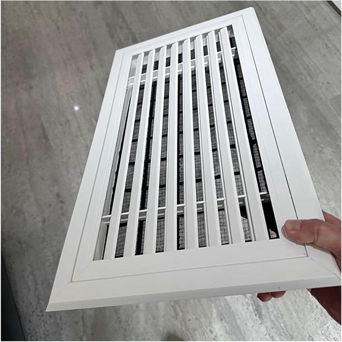 Ventilatie Rooster - Luchtrooster Afdekking - Luchtcirculatie Verbeteren - Verwijderbaar Louvered Deur - 29x70 cm - Wit