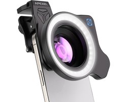 APEXEL APL-ZM100FL26 Telefoonlens Kit - Macro, Zoom en Zaklamp voor Verbeterde Mobiele Fotografie