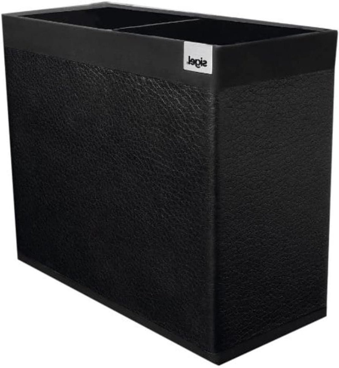 Potlood Cup - Bureau Organizer - Bureau Opruimen - Twee Vakken - 13 x 107 cm - Zwart