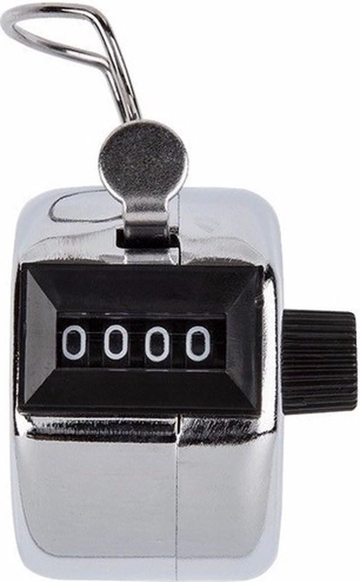 Okado Handteller Metaal 2 Stuks – Mechanische Klikteller – Hand Teller – Voor Evenementen, Sport en Inventarisatie – 5 cm