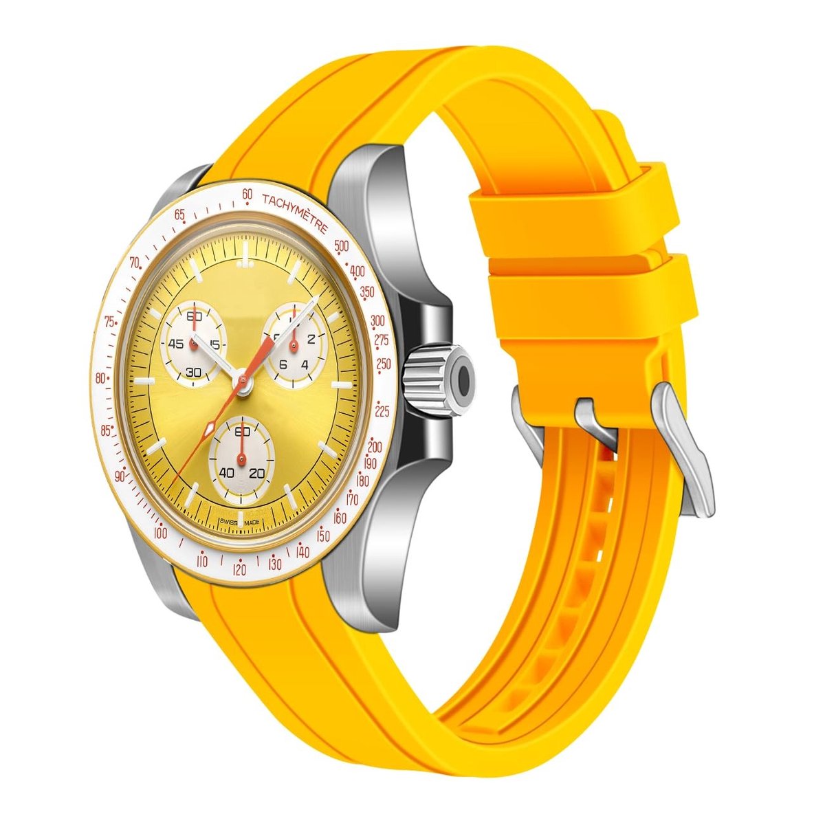 Store_9 - Gebogen Uiteinden Siliconen Horloge Band - Sport Vervanging - 20mm 22mm - Zachte Rubber - Universeel - Geschikt voor Mannen Vrouwen - Mee...