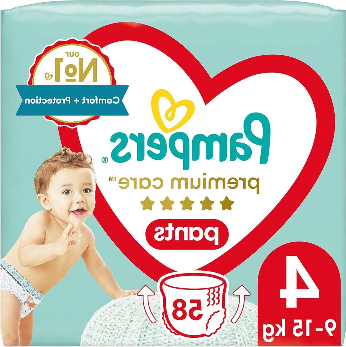 Babyluiers - Pampers Wegwerpluiers - Babyverzorging - Meest delicaat voor de huid - 58 stuks - Wit