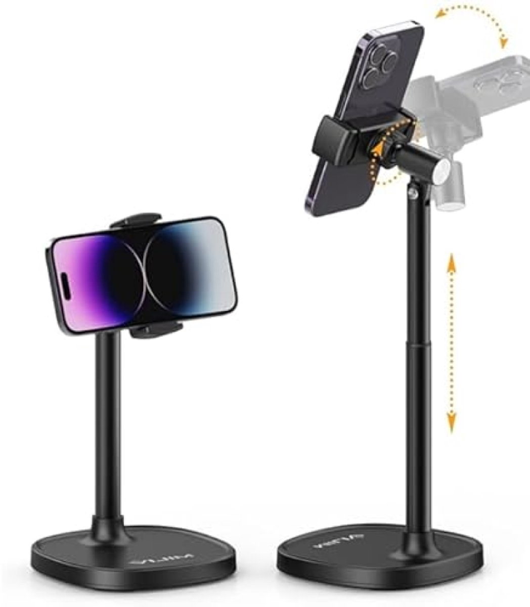 Verstelbare Bureauhouder voor Smartphone - Flexibele Hoekinstelling, Breed Compatibel
