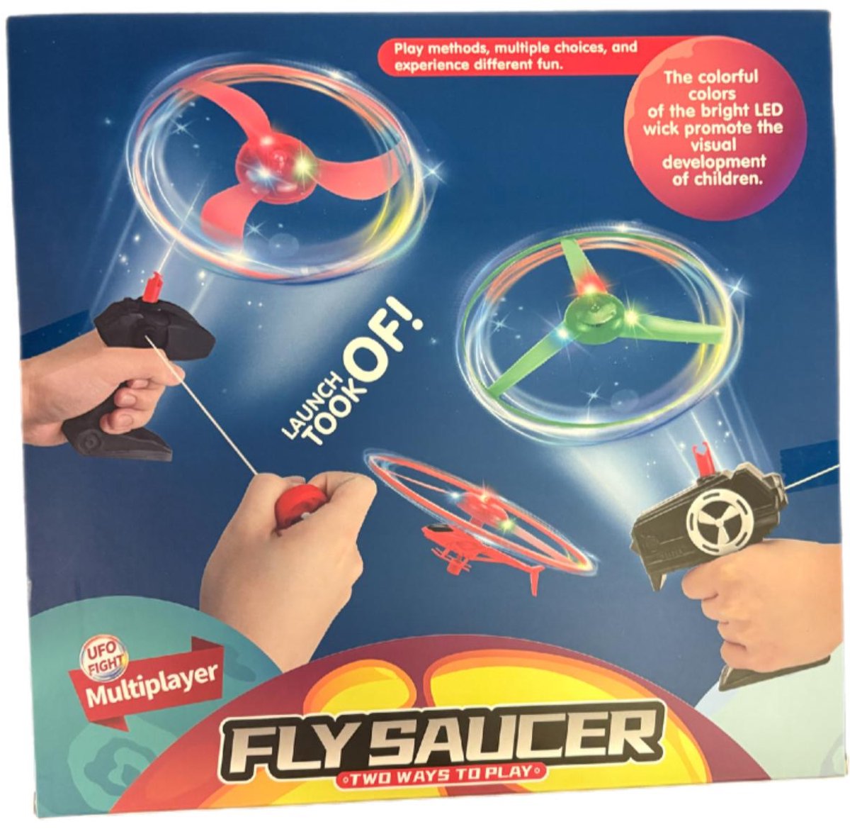 Flying disk met licht - Vliegende UFO met LED - fidget