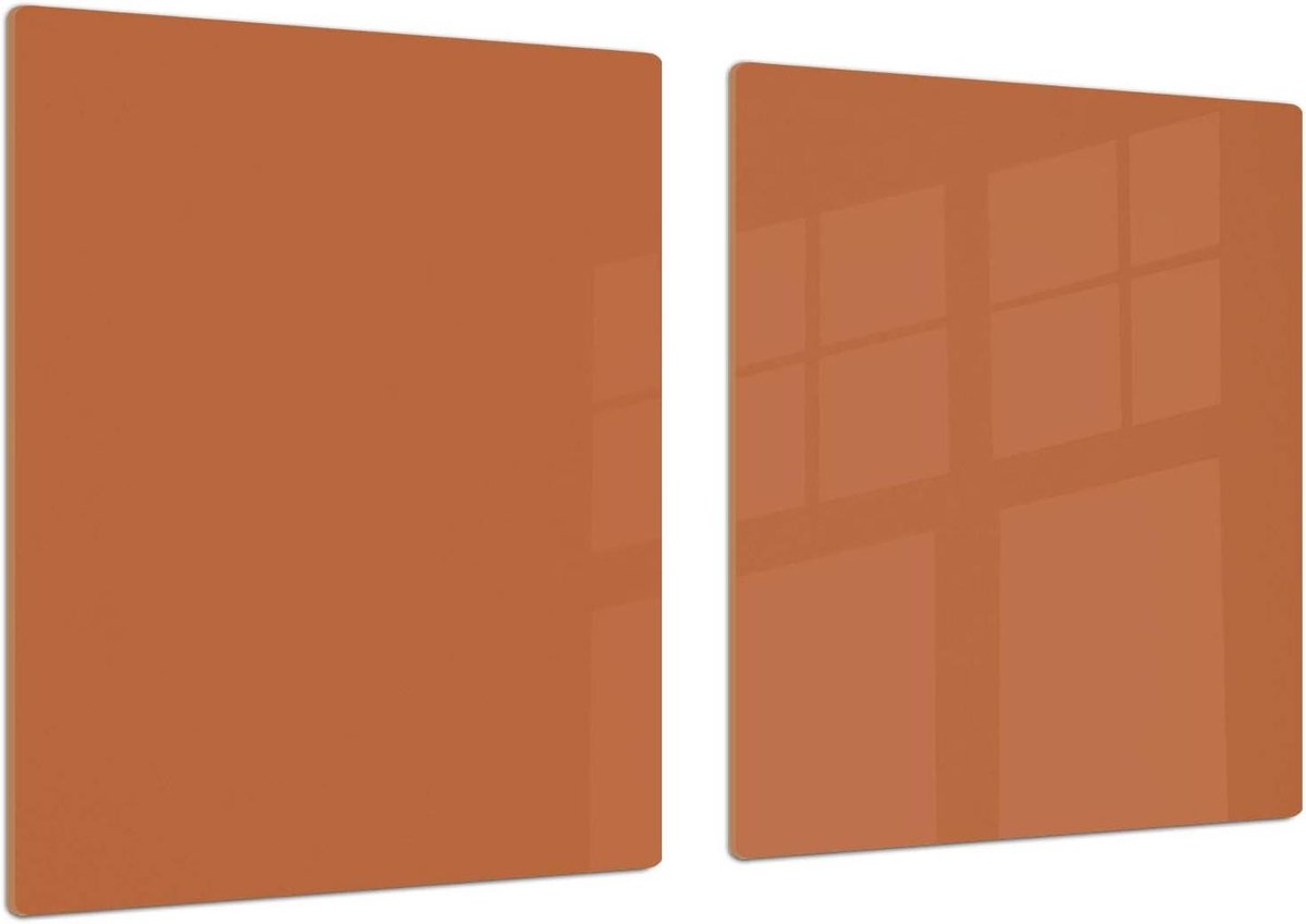 Glazen Hakplank - Snijplank Werkblad - Keuken Beschermen - Gehard Glas - 80 x 52 cm - Walnoot