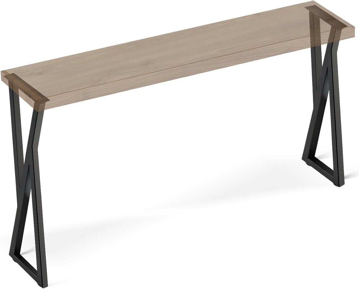 Tafelpoten Set - Meubelpoten Metaal - Doe-het-zelf Meubels - Hoog Draagvermogen - 105x22 cm - Zwart