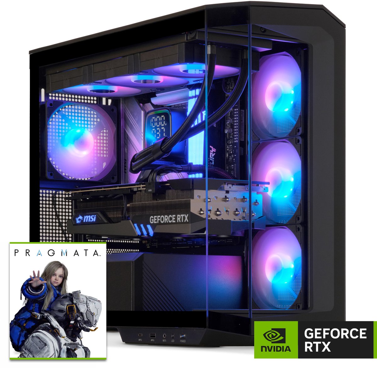 Sedatech Advanced Gaming PC Waterkoeling Large Vision • AMD Ryzen 9 9900X 12x 4.4GHz • Geforce RTX5070 • 32Gb DDR5 • 2Tb SSD M.2 • WiFi • Bluetooth, USB C • Windows 11 • Desktop computer