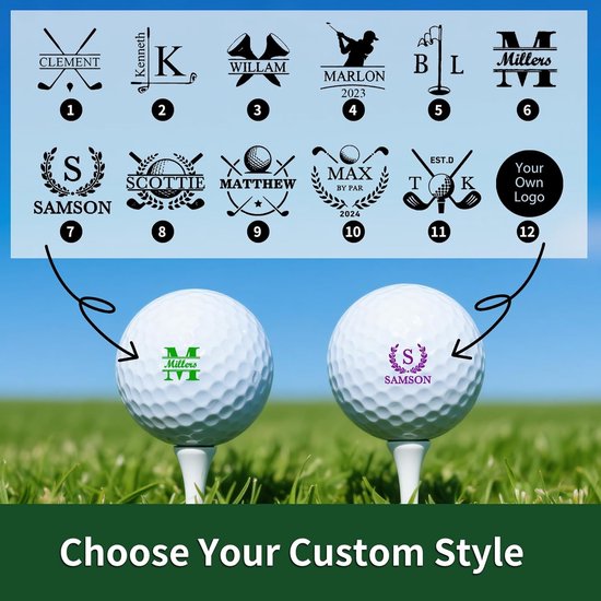 Golfbalstempel - Golfmarker Bal markeerder - Golfen Markeren - Gepersonaliseerd Ontwerp - 5.28 cm - Meerkleurig — afbeelding 5