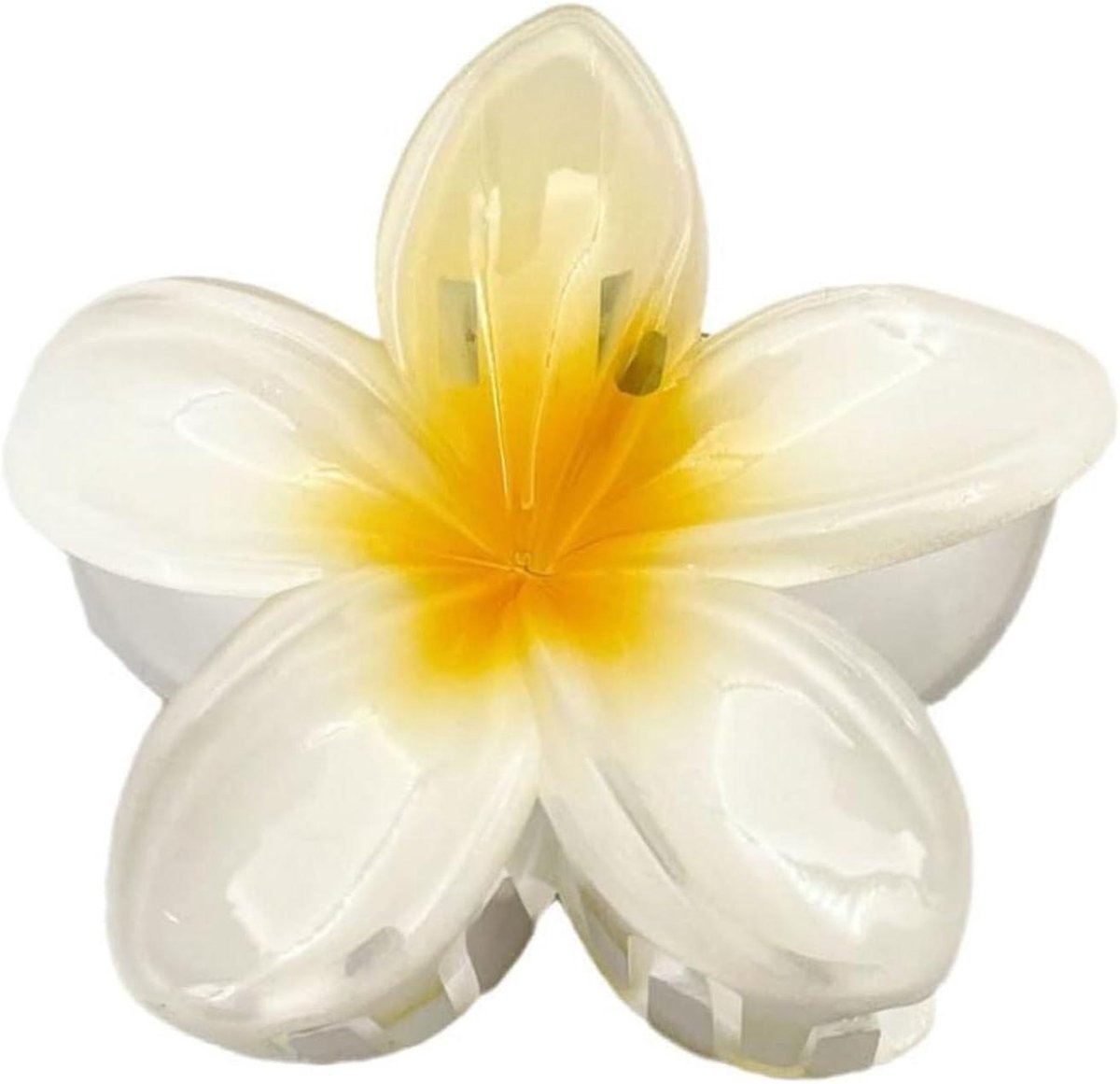 Bloemen Haarspelden - Bloem Klauwclips - Haar Stylen - Tropisch Design - 20 g - Wit Geel