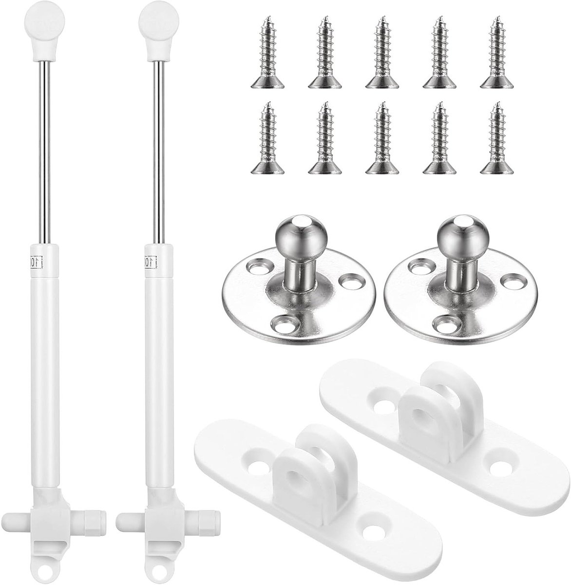 Gasdrukdemper voor Keukendeuren, 100 N/10 kg, Schokdemper voor Kastdeuren, Set van 2, Idea