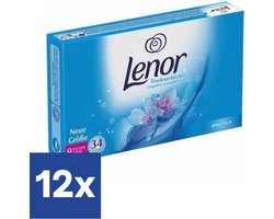 Lenor Droogtrommeldoekjes Aprilfris - 12 x 34 Doekjes