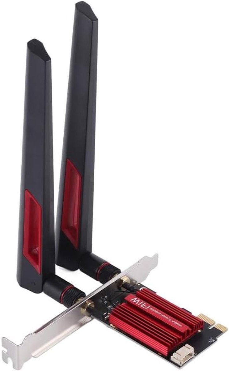 PCIe WiFi Kaart - Draadloze Netwerkkaart - Internet Verbeteren - Dual Band AC1200 - 10 dBi Antennes - Zwart