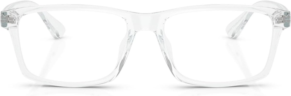 Brilmonturen Heren - Rechthoekige bril Universele pasvorm - Dagelijks gebruik - Klassieke rechthoekige vorm - 54 mm - Glanzend Kristal