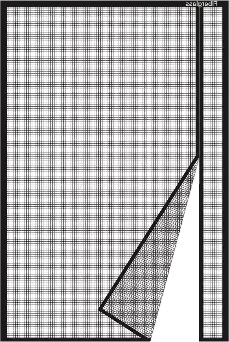 Horren Deur - Vliegendeur Magneet - Insecten Buiten Houden - Automatische Sluiting - 95x180cm - Zwart