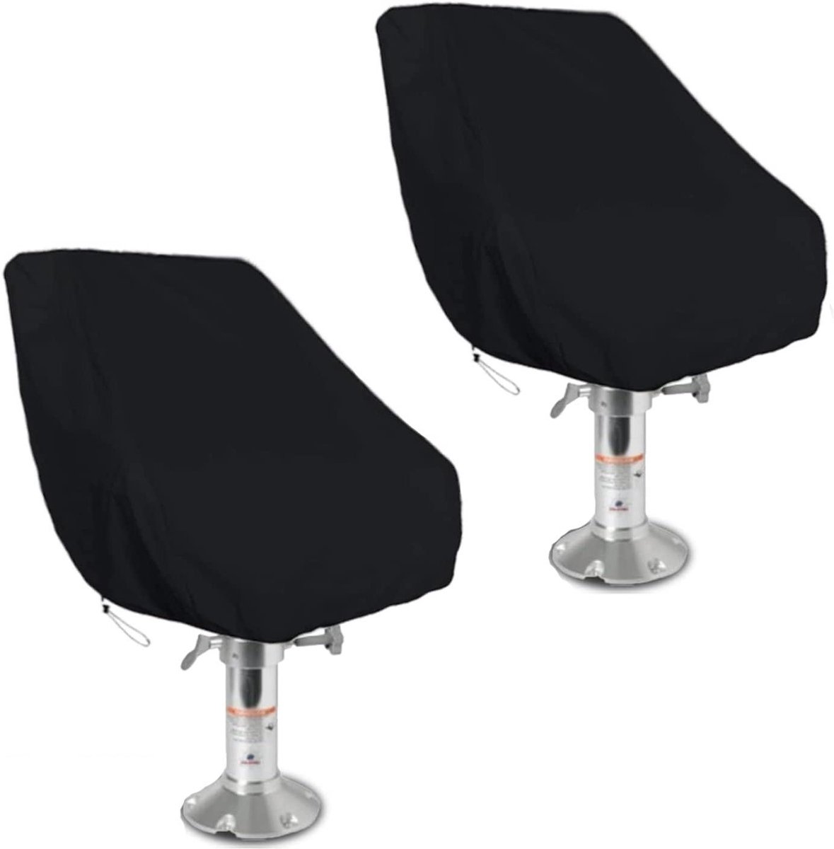 Boot Stoelhoezen - Stoelhoezen Boot - Stoelen Beschermen - Waterdicht Oxford Doek - 2 Stuks - Zwart