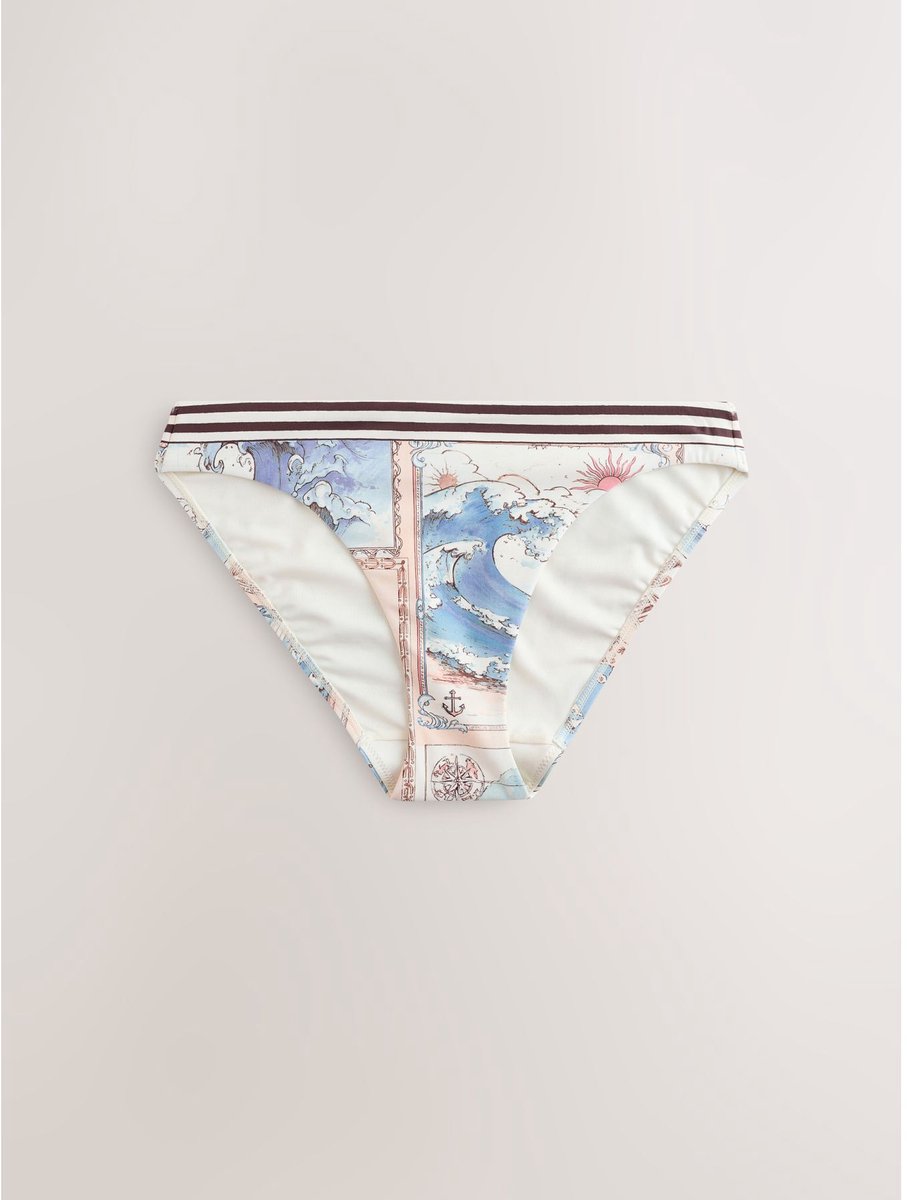 Next - Dames - Bikinislip met hoge beenuitsnijding - Crème