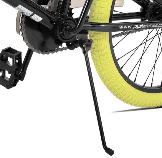 Joystar Brockway BMX-fiets - 24 inch - Handrem - Remmen - Achter V-brake - Pegs - Geel - Geschikt voor buitenactiviteiten in de lente van JOYSTAR — afbeelding 3