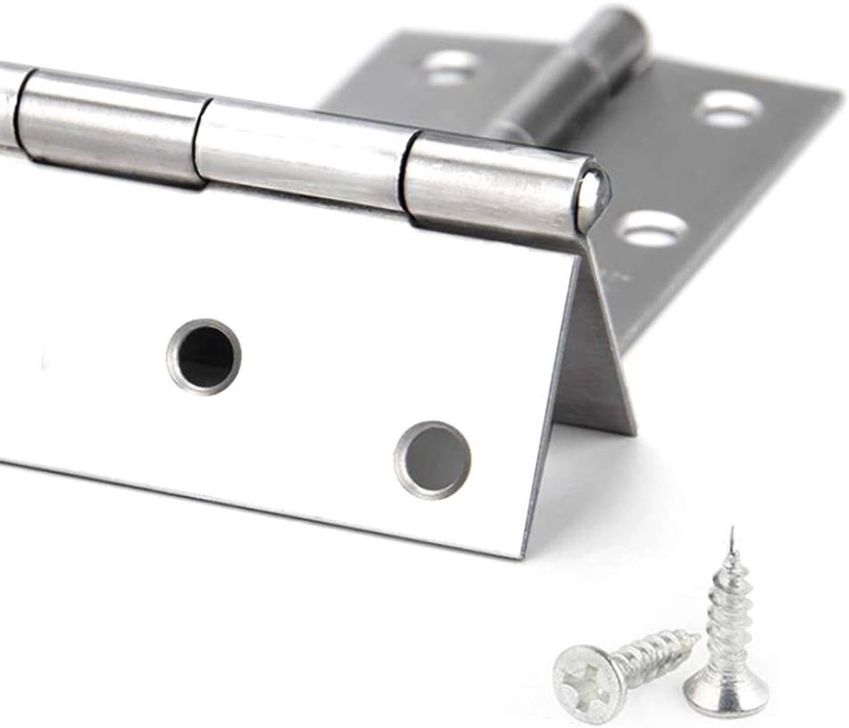 Vouwbare RVS Scharnieren voor Buitenmeubilair - 2 Inch (50x39x1.2mm) - 4 Stuks, Duurzaam en Roestvrij
