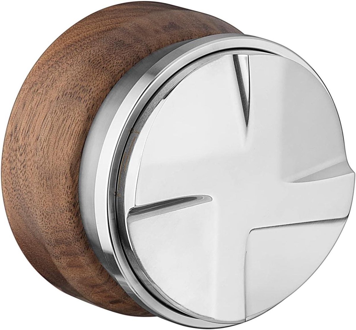 Espresso Verdeler - Koffiedistributeur Aanpassing - Perfect Koffie Puck - Verstelbare Hoogte - 53 mm - Walnoot