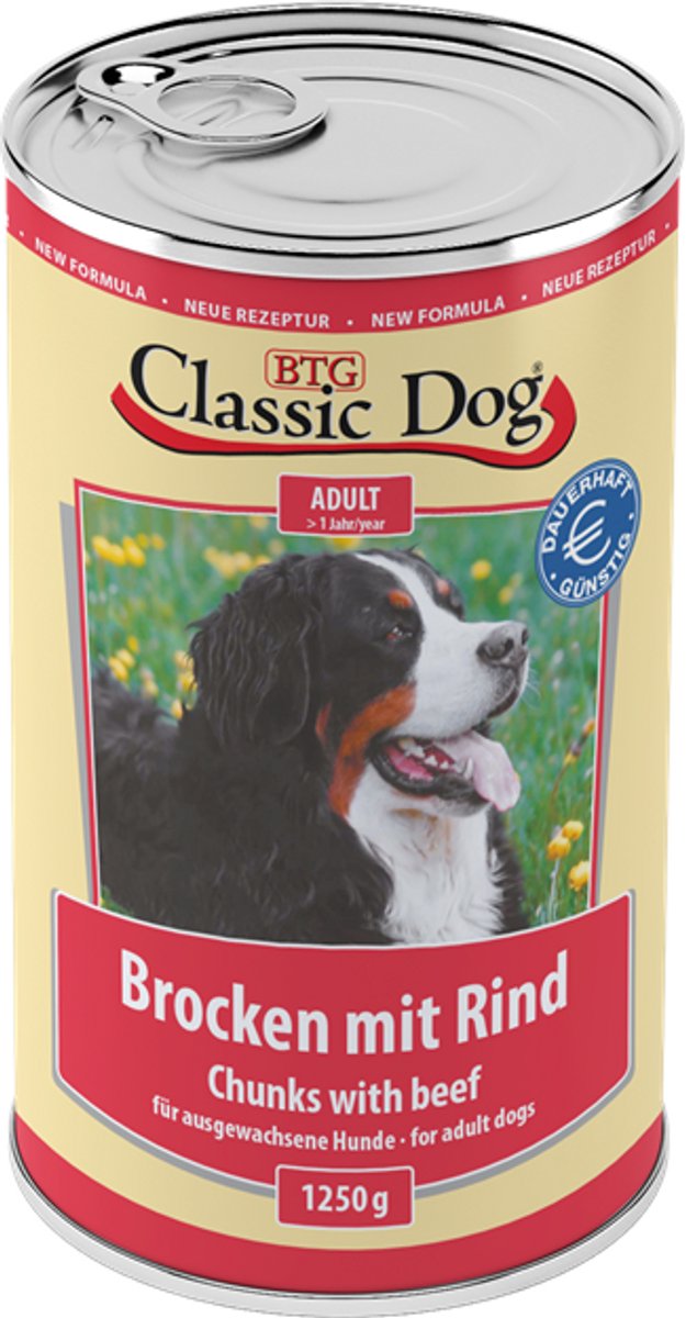 Classic Dog - Brokken 6x1250g - met rundvlees