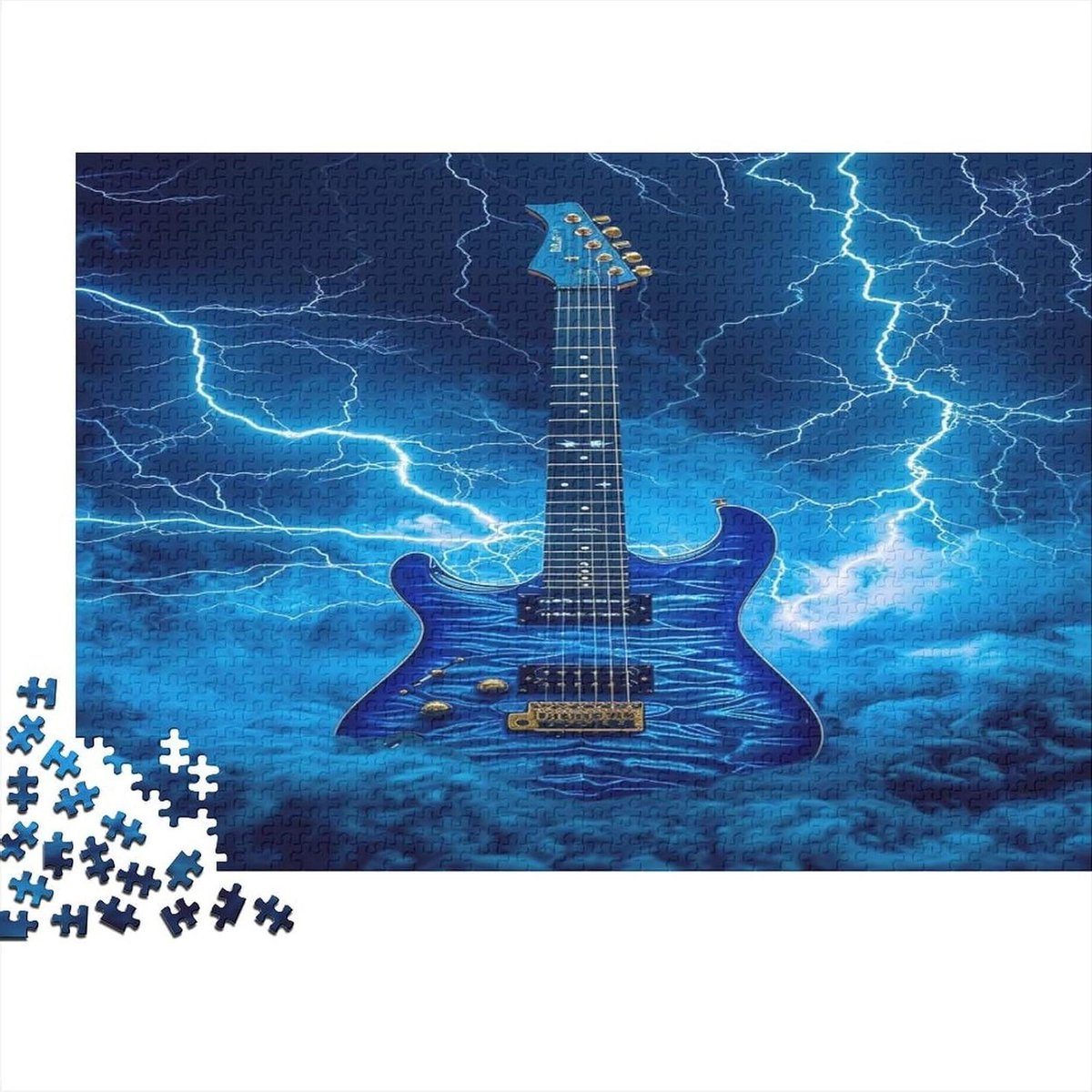 Gitaar Puzzel - Legpuzzel Volwassenen - Ontspanning Thuis - Hoge Kwaliteit Karton - 75 x 50 cm - Stijl-3