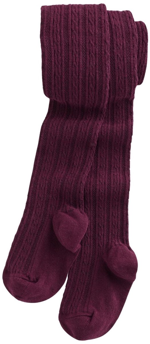 Next - Meisjes - Maillot met hoog katoengehalte en kabelpatroon, standaard lengte - Rood