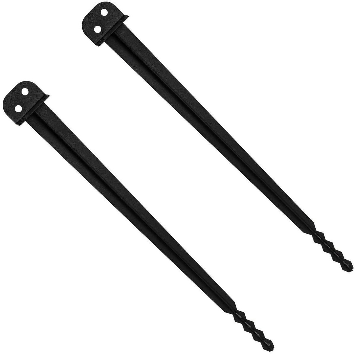 L-vormige bodemhulzen - Paaldragers grondankers - Tuinprojecten Stabiliseren - Getand Inslagen - 50 cm - Zwart