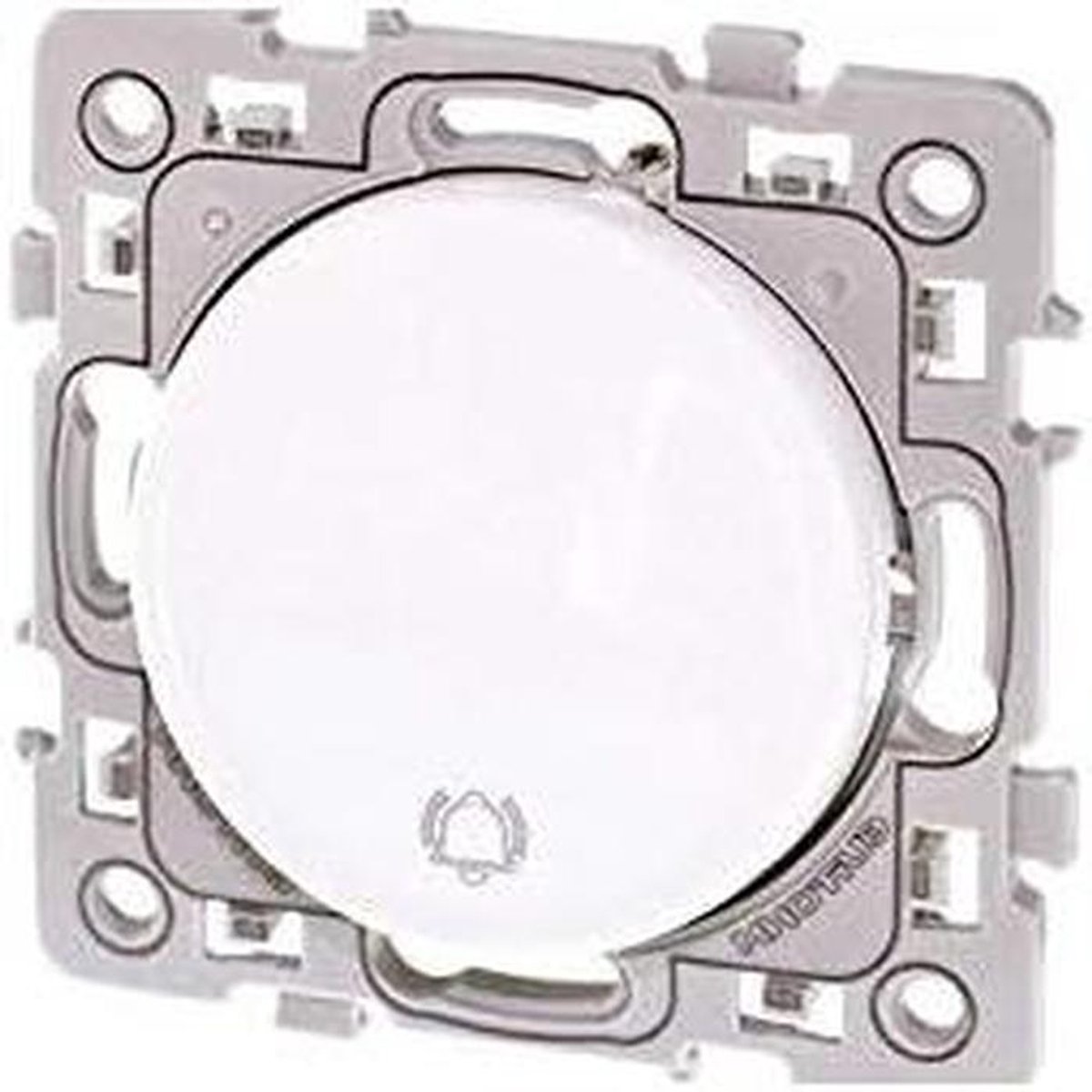 Drukker Schakelaar - Bel Drukker - Deurklok Bediening - Vierkant Design - 10A - Wit