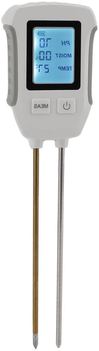 Bodem pH Meter - Bodemtester Planten - Optimale Plantengroei - 3-in-1 Digitaal Display - 24 x 6 x 2.5 cm
