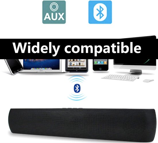 Soundbar Bluetooth - Draadloze speaker - Thuisbioscoop ervaring - Instelbaar basgeluid - 2.0 kanaal - Oranje van Merkloos — afbeelding 4