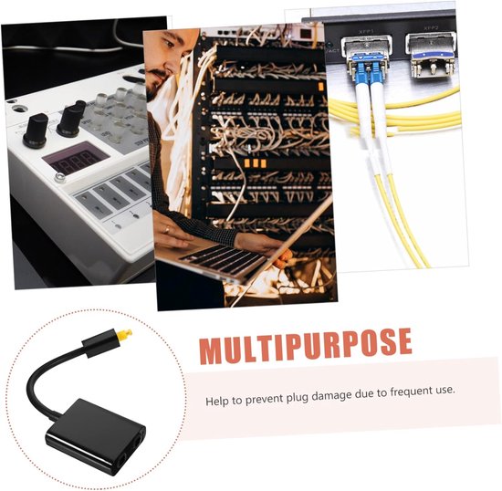 Glasvezel Omvormer - Optische Splitter - Audio Verdelen - Niet-magnetische Behuizing - 20 x 4.5 x 1 cm - Zwart — afbeelding 5