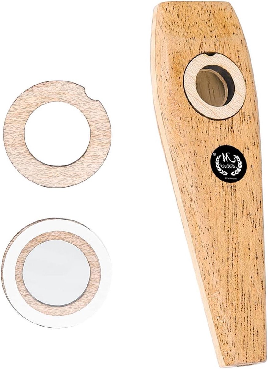 Houten Kazoo - Muziek Instrument - Feestjes Muziek - Eenvoudig te Spelen - 11 cm - Natuurlijk Hout