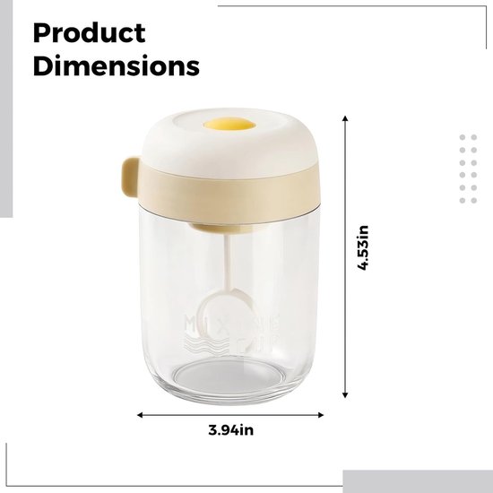 Elektrische Roommixer - Eierklopper Mixer - Keuken Gemak - Met Eigeelfilter - 115 x 10 cm - Beige — afbeelding 2