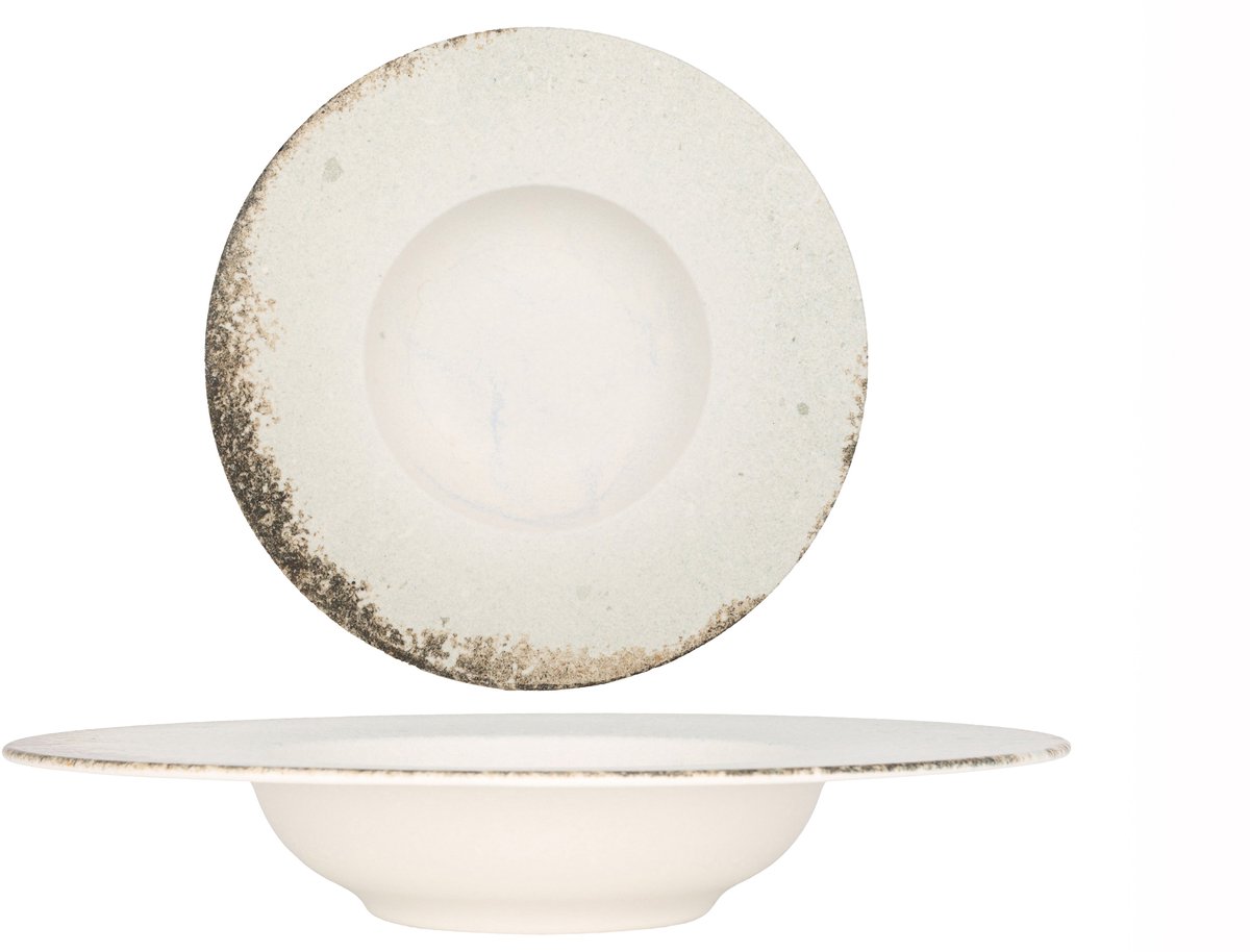 Kütahya Porselen Pastabord - Rustiground - Porselein - 27 cm (400cc) - set van 2