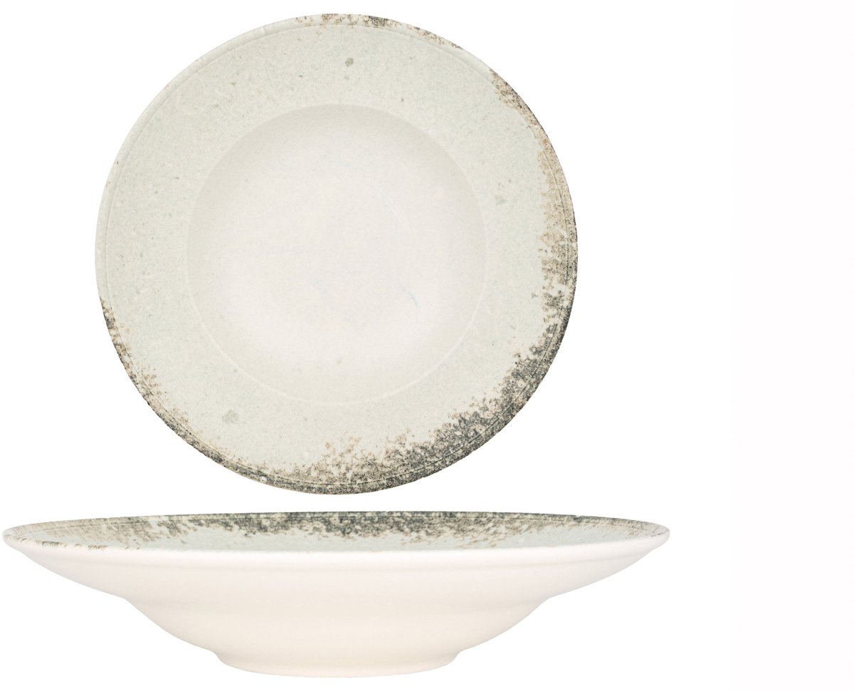 Kütahya Porselen Pastabord - Rustiground - Porselein - 27 cm (450cc) - set van 2