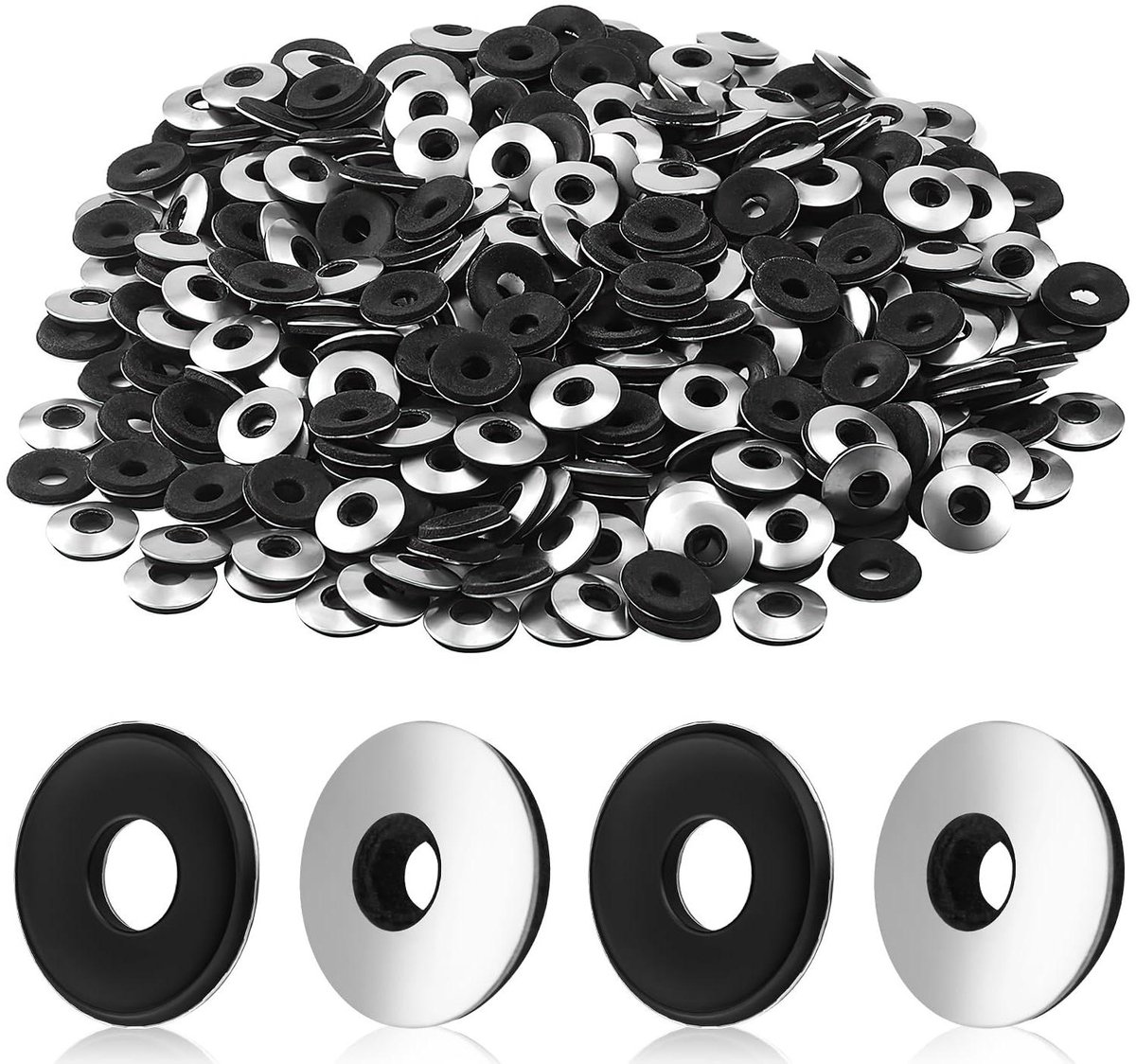EPDM Afdichtringen - Sluitringen Rubber - Waterdicht Bevestigen - Roestvrij Staal EPDM - 3