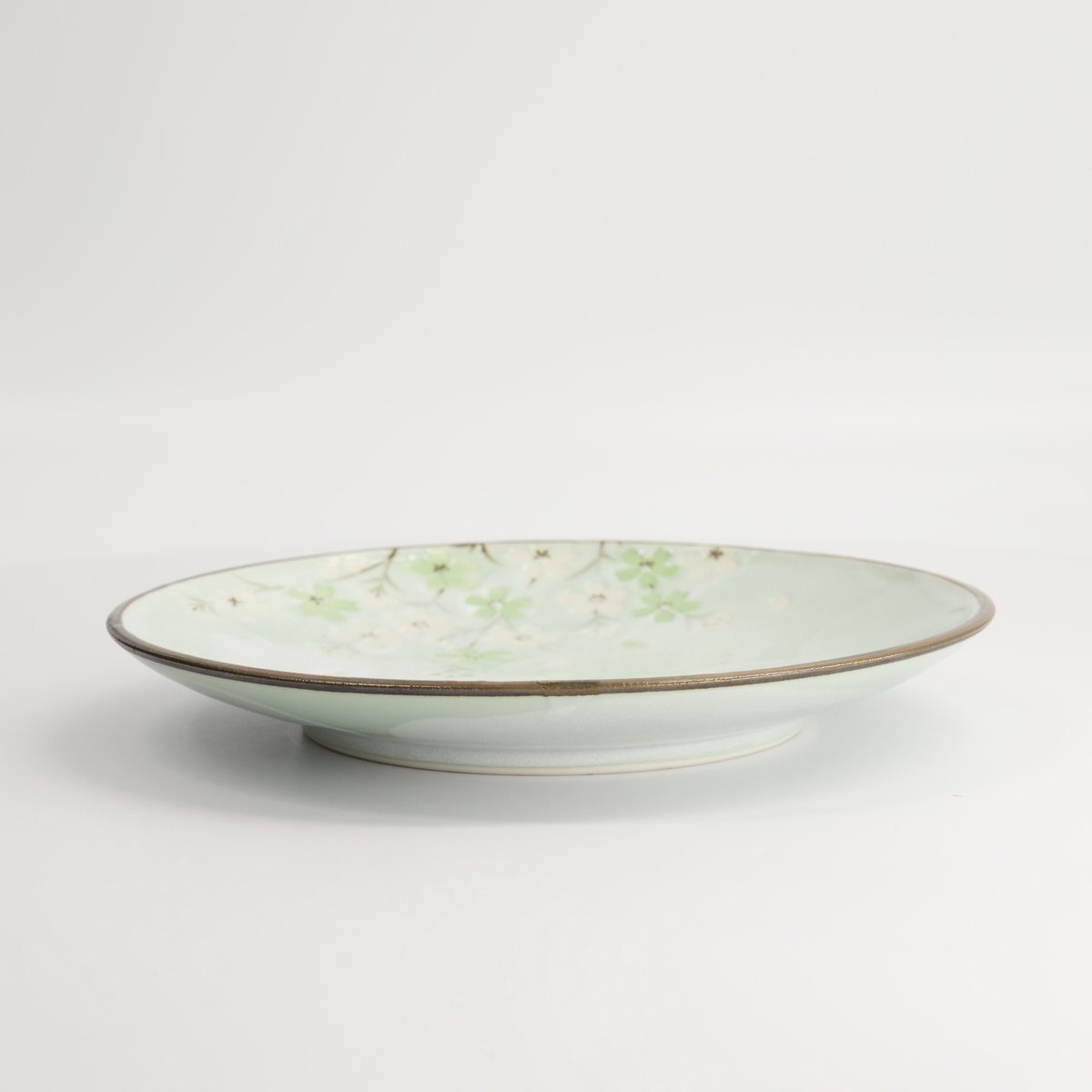TOKYO DESIGN STUDIO- GREEN COSMOS PLATE 22.5X3CM