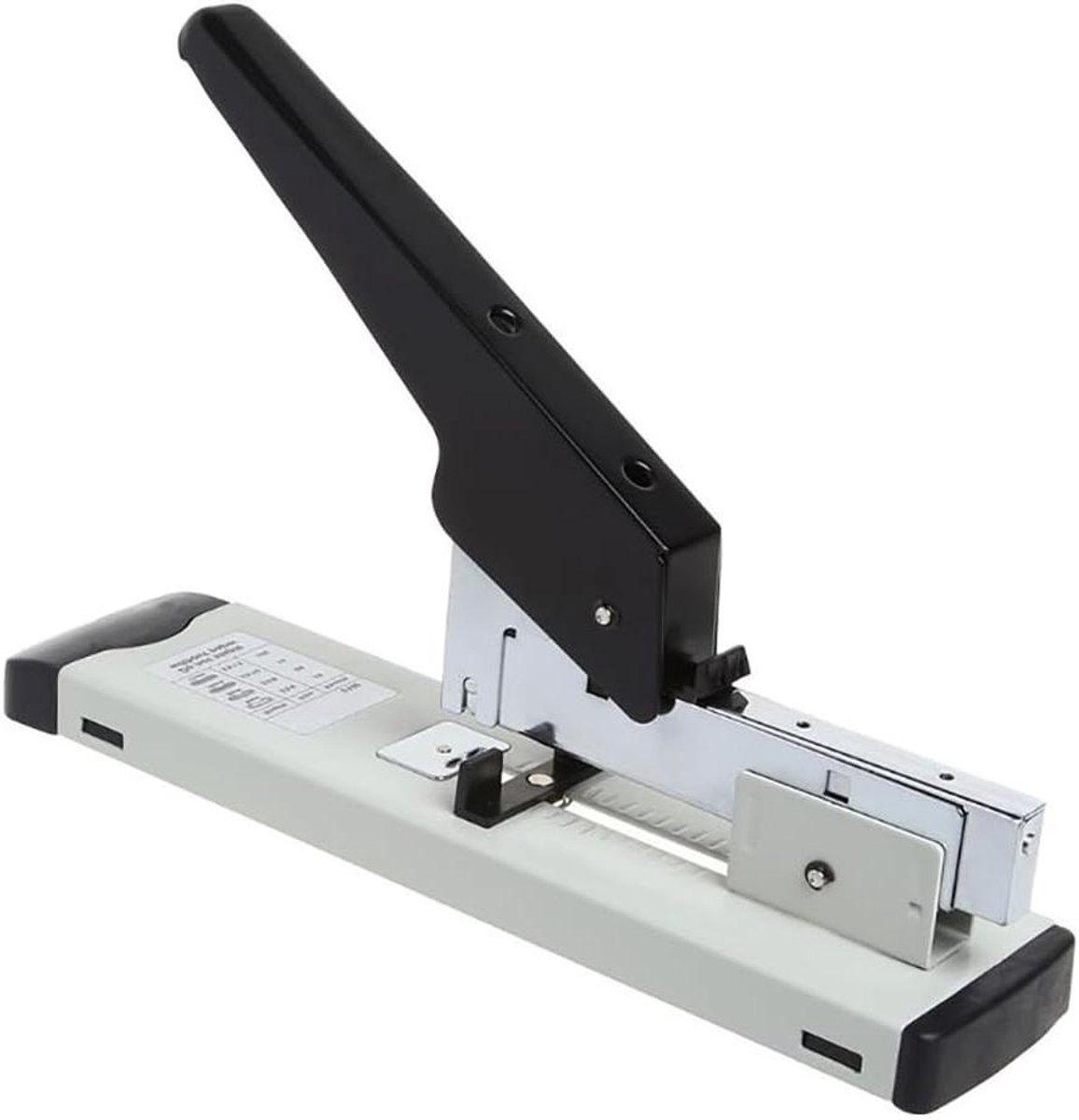 Heavy Duty Stapler - Bureau Stapler Metaal - Papier Bundelen - Extra Hefboom - 100 Vel - Zwart