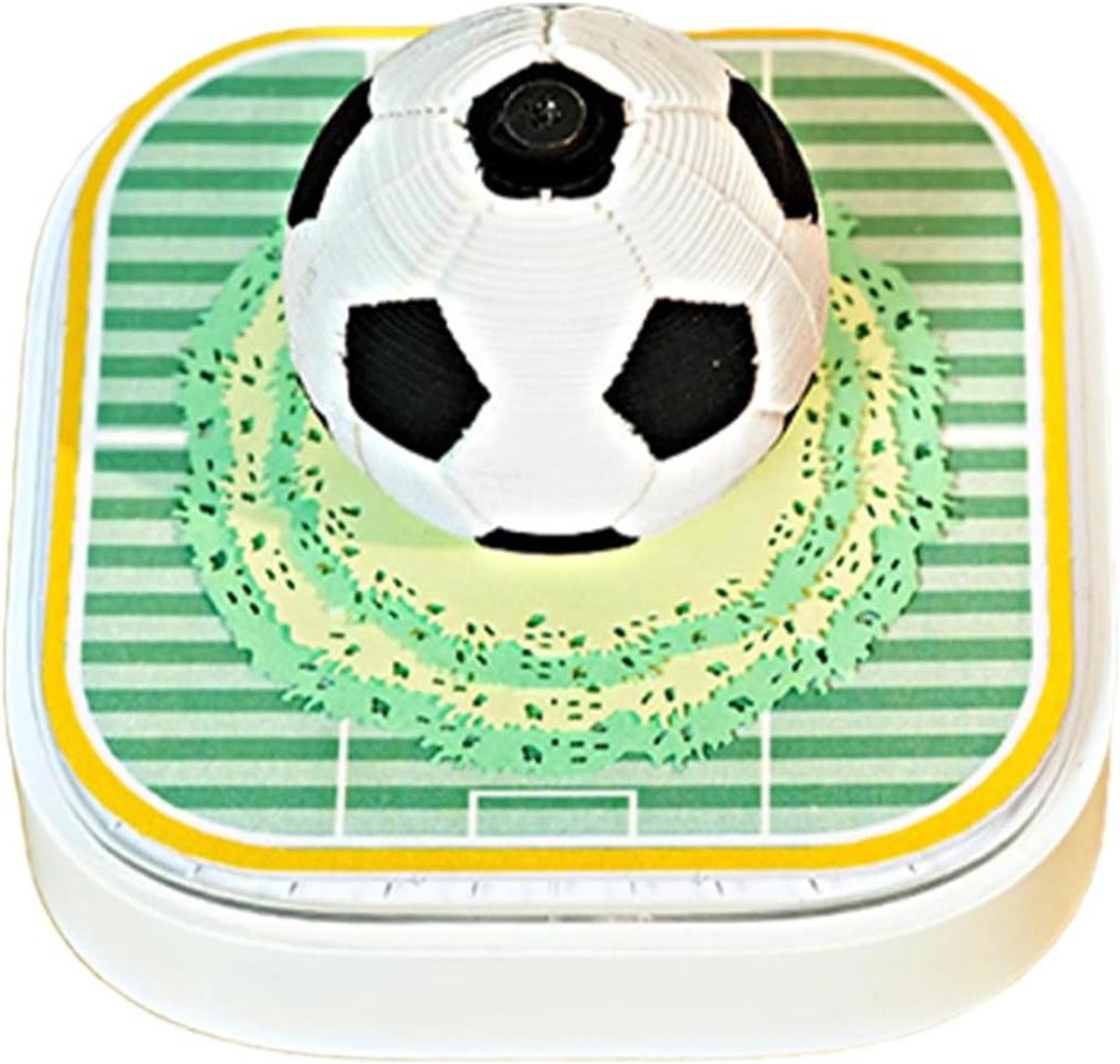 3D Kalender Voetbal - Papieren Sculptuur Kalender - Bureau Decoratie - Artistiek Panoramisch Beeld