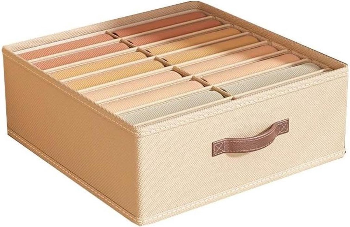 Opbergbox Organizer - Lade Organizer - Kleding Opbergen - 16 Vakken - 47x40x17 cm - Beige