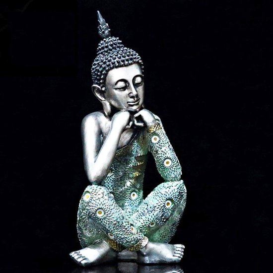 Boeddha Standbeeld - Zittend Boeddha Beeldje - Meditatie Decoratie - Gemaakt van Hars - 174x15x35cm - Niet gespecificeerd — afbeelding 3