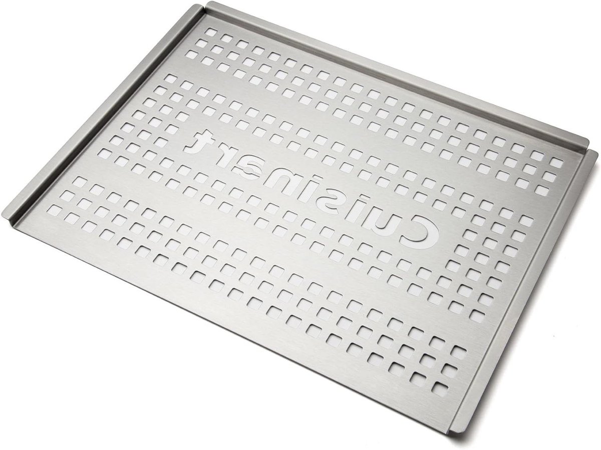 Grill Wok - Barbecue Pan - Buiten Koken - Antiaanbaklaag - 28 cm - Zilver