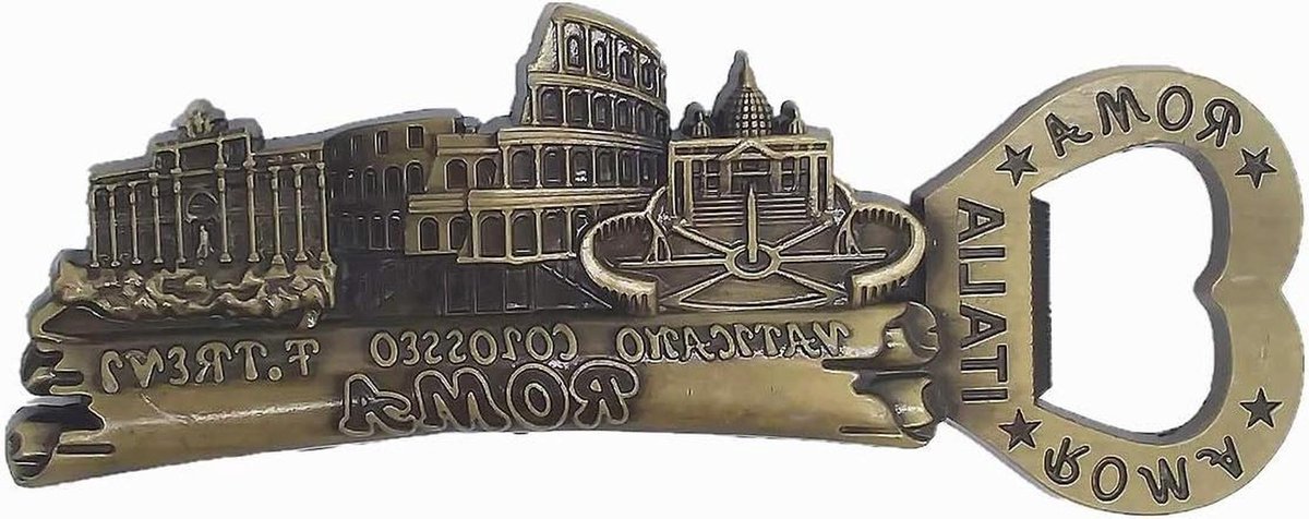 Koelkast Magneet Flesopener - Keuken Decoratie Sticker - Souvenir Verzamelen - 3D Rome Col