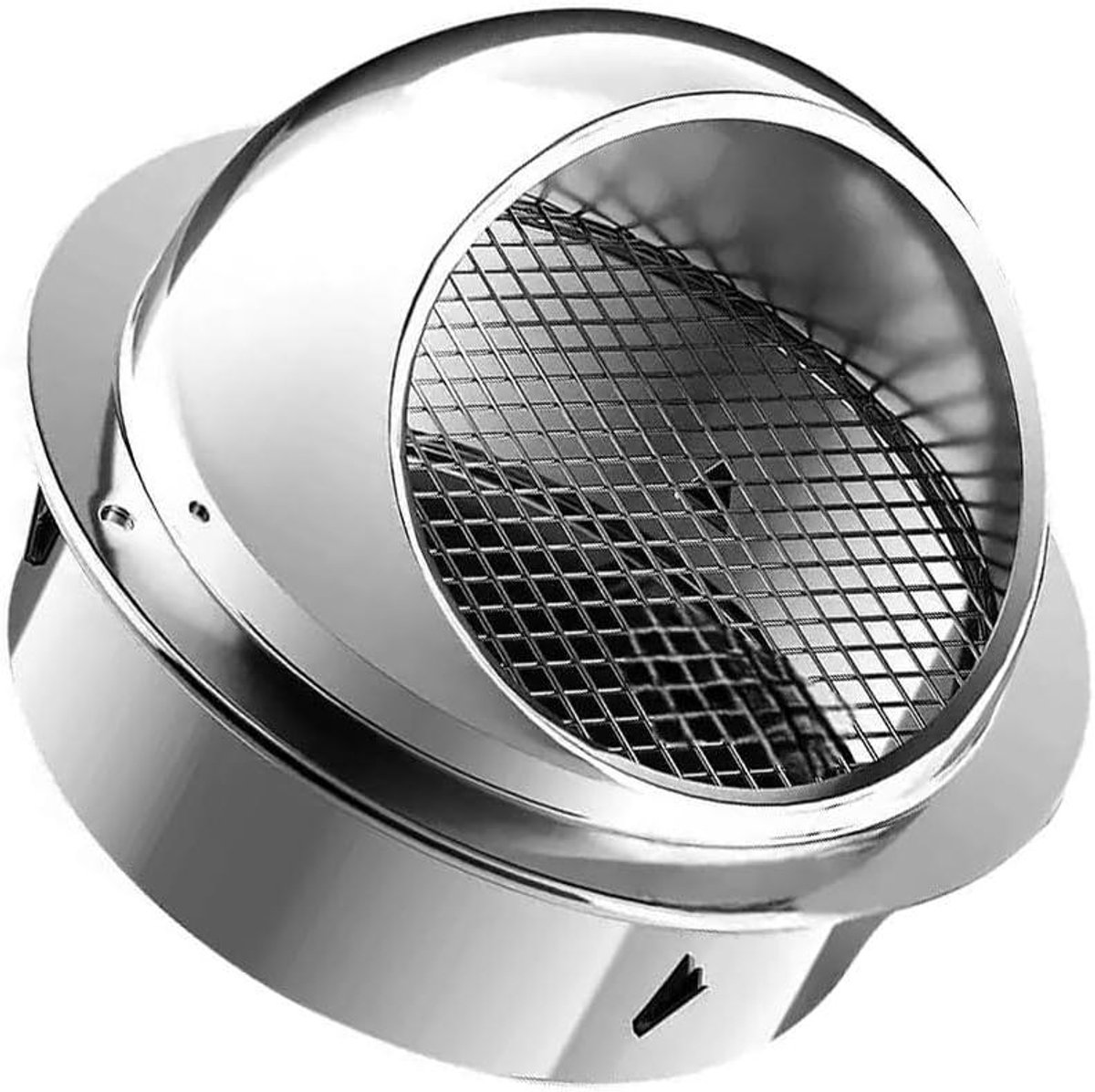 Ventilatiekap RVS - Afzuigkap Rooster - Afzuiging Ventilatie - Regenbestendig Winddicht - 180 mm - Zilver