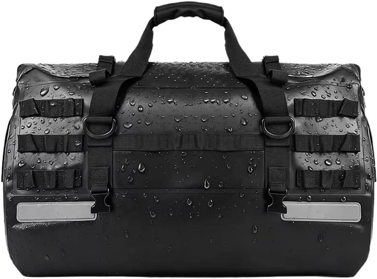Achterbanktas Motorfiets - Motorfietstas Reistas - Bagage Vervoeren - Waterdicht Ontwerp - 50 Liter - Zwart
