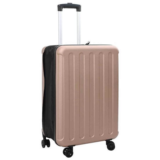 vidaXL Koffer met slot Roségoud 43 × 27 × 66 cm ABS Kunststof
