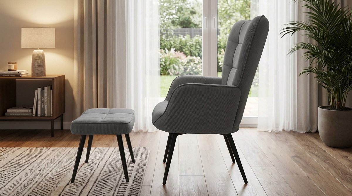 Fauteuil – Antraciet – Industrohome