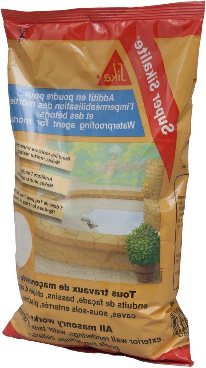 SIKA - Poederadditief voor het afdichten van mortel en beton - Super Sikalite White - Verbetert de vorstbestendigheid - Ook geschikt voor zwembaden - Eenvoudig gebruik -1kg