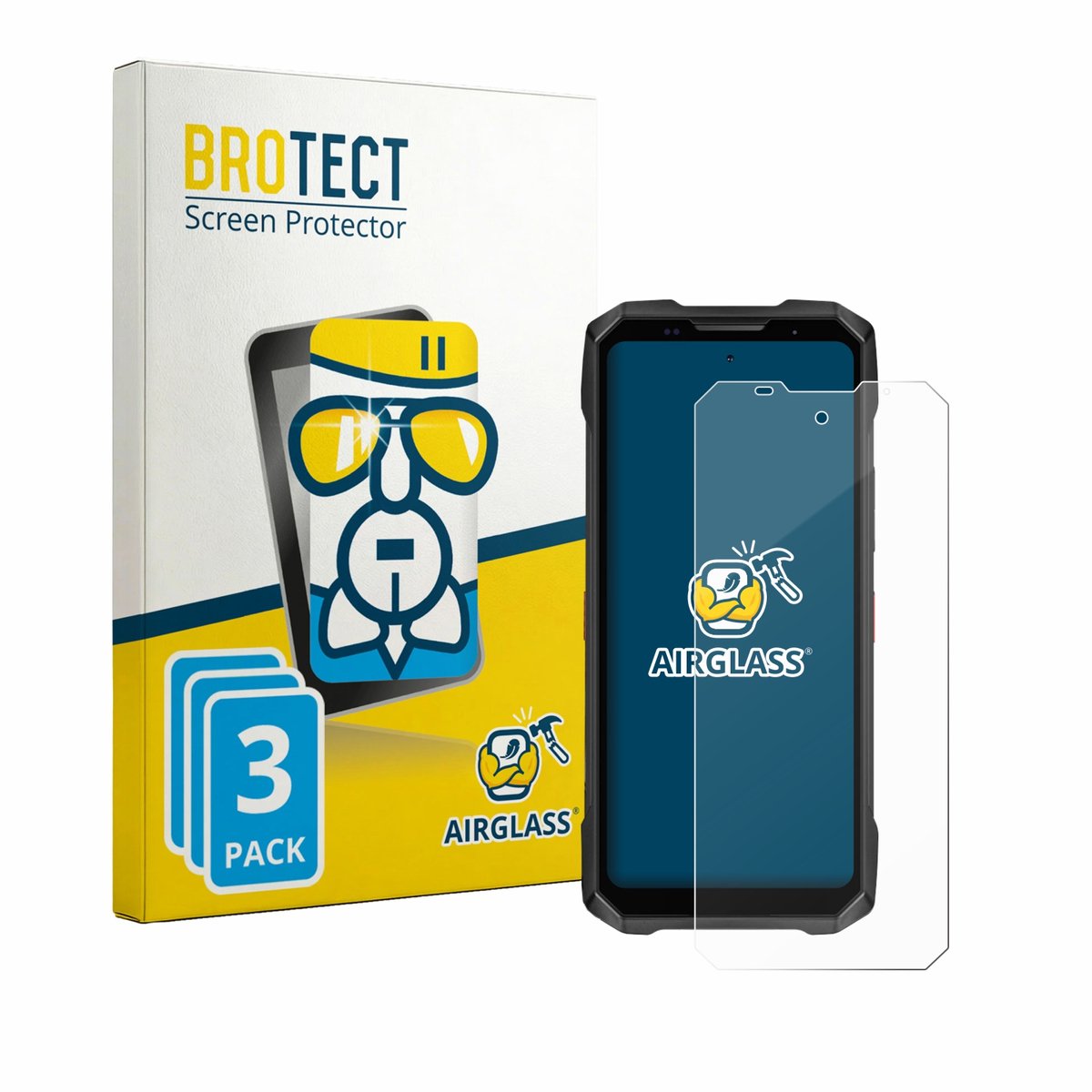 Screenprotector 3 Stuks voor Doogee V Max 2 Pro Beschermglas transparant