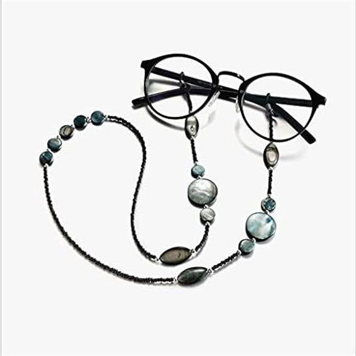 Boheemse Getextureerde Kleurrijke Stenen Ketting Koorden Leesbril Ketting Dames Zonnebril Accessoires Lanyard Hold Bandjes (Kleur: A, Maat: Lengte-70CM)